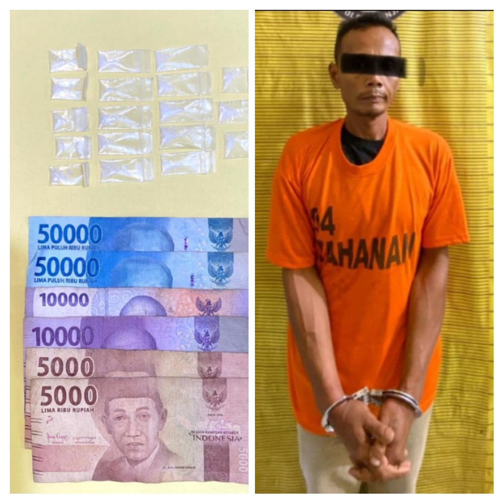 Dikibuskan Masyarakat, Diduga Seorang Bandar Narkoba Ditangkap Polres Binjai