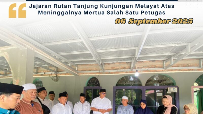 Turut Berikan Rasa Belasungkawa, Jajaran Rutan Tanjung Kunjungan Melayat atas Meninggalnya Mertua Salah Satu Petugas