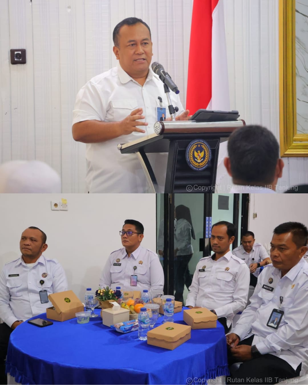 Komitmen Wujudkan Pelayanan Publik Berintegritas, Karutan Tanjung Simak Penguatan Zona Integritas dari Inspektur Wilayah I di Kanwil Kalsel