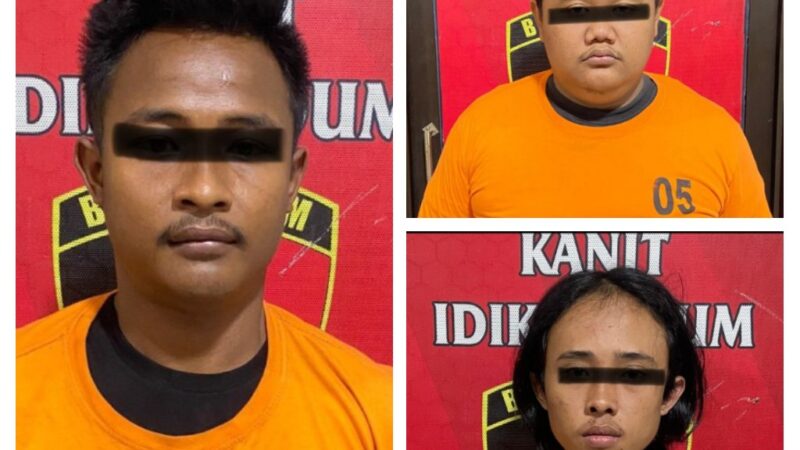 Pelaku Penganiayaan Menggunakan Celurit, Tiga Orang Pemuda Ditangkap oleh Polres Binjai