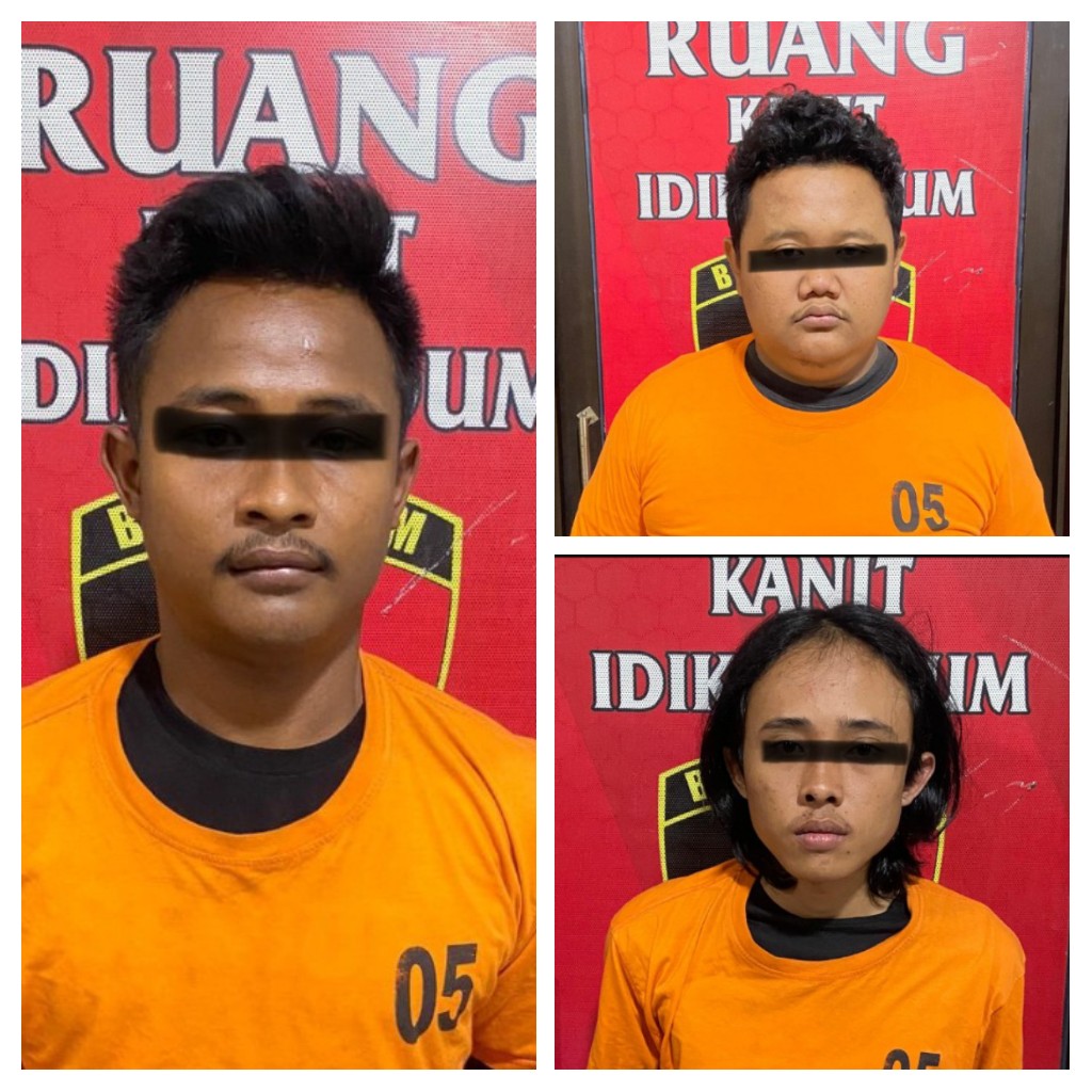 Pelaku Penganiayaan Menggunakan Celurit, Tiga Orang Pemuda Ditangkap oleh Polres Binjai