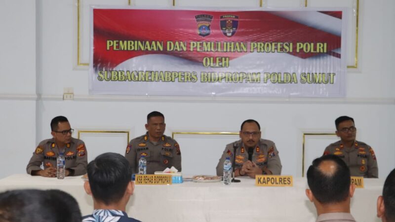 Polres Langkat Gelar Pembinaan Pemulihan Profesi Polri