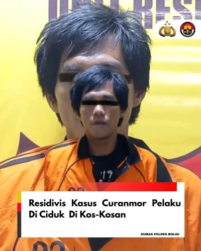 Pelaku Residivis Curanmor Ditangkap di Tempat Kos-Kosan