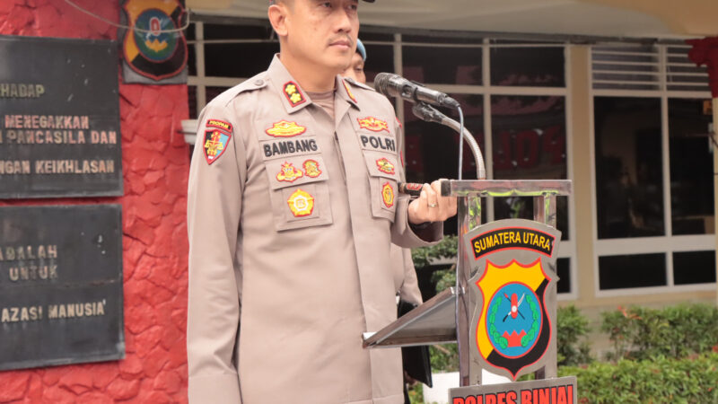 Kapolres Binjai Memberikan Penghargaan kepada 39 Personil yang Berprestasi