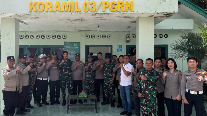 Polres Samosir Ikut Serta Rayakan HUT TNI ke 80 Di Makoramil 03 Pangururan.