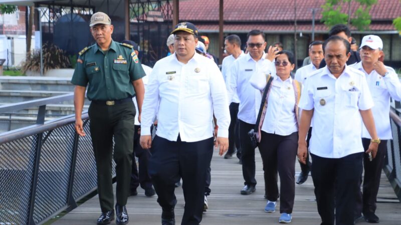 BUPATI SAMOSIR DAN WABUP MONITORING PERSIAPAN VENUE UTAMA TOTK.