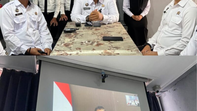 Karutan Tanjung Bersama Pejabat Struktural serta Jajaran Turut Hadir Secara Virtual