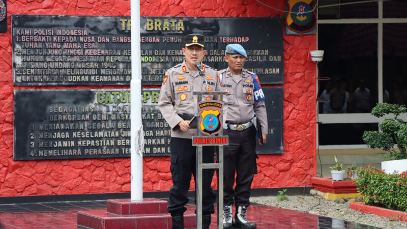 Kapolres Binjai Mengukuhkan Nomenklatur Pamapta SKPT Polres Binjai