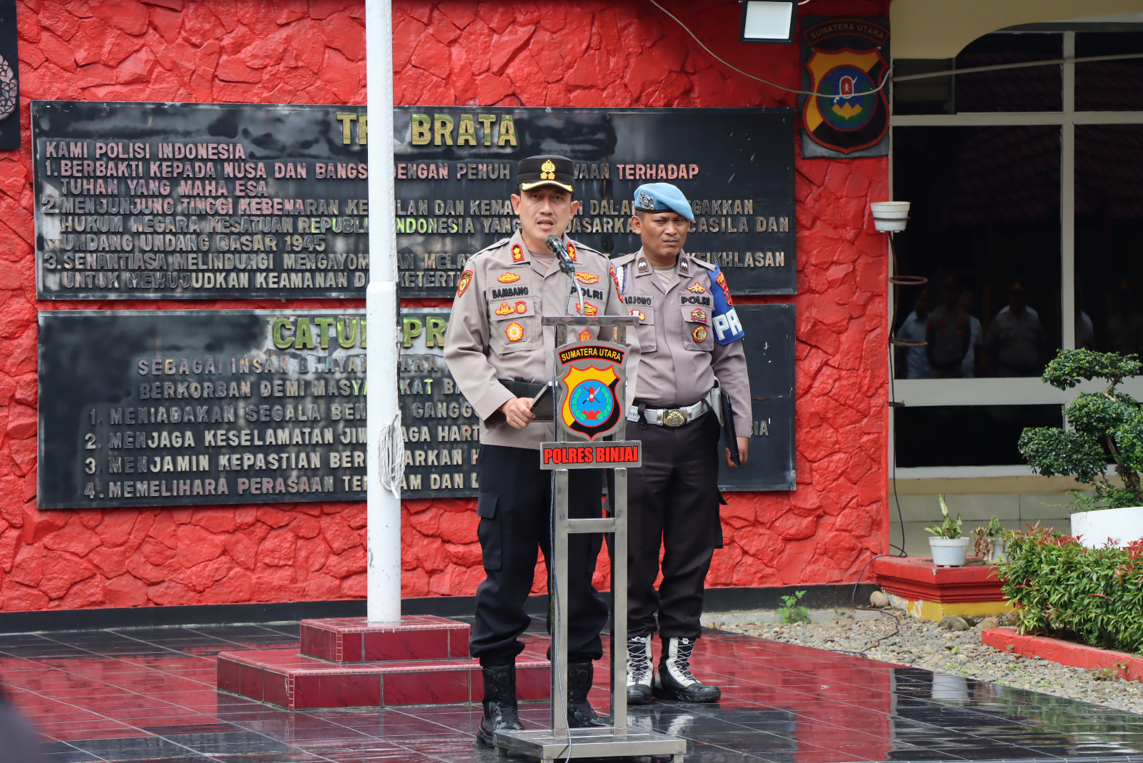 Kapolres Binjai Mengukuhkan Nomenklatur Pamapta SKPT Polres Binjai