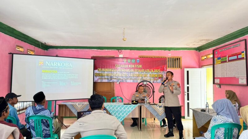 AKP Ahmad Rifai dari Polres Pandeglang Berikan Penyuluhan Kamtibmas dalam Kegiatan TMMD Ke-126 Tahun Kodim 0601/Pandeglang