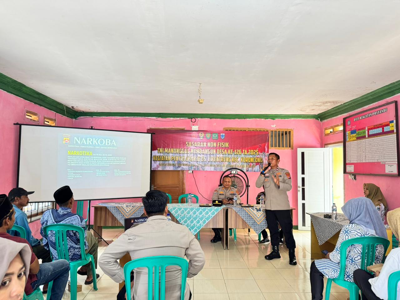 AKP Ahmad Rifai dari Polres Pandeglang Berikan Penyuluhan Kamtibmas dalam Kegiatan TMMD Ke-126 Tahun Kodim 0601/Pandeglang