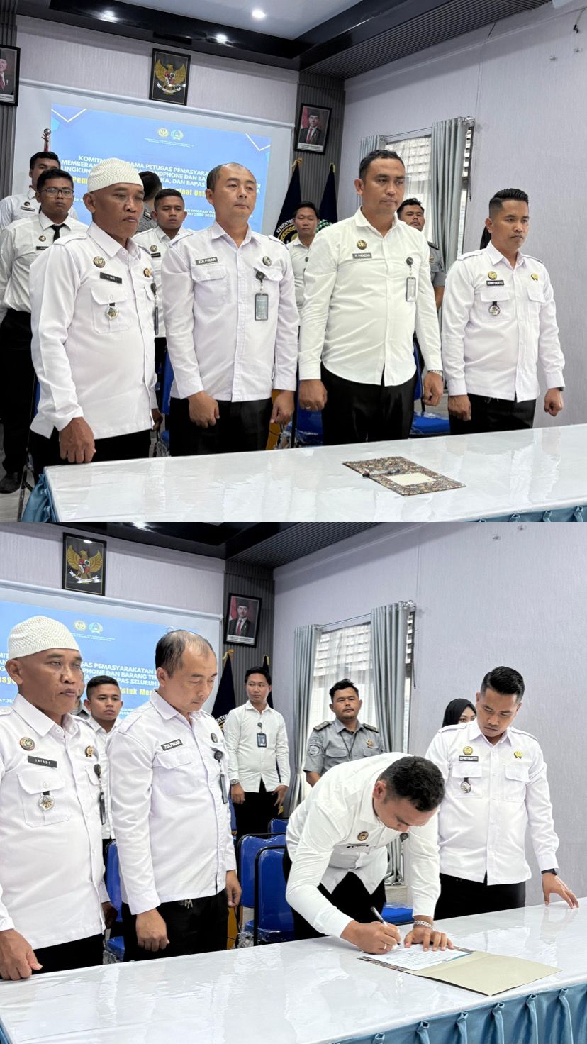 Wujudkan Rutan Zero HalinarRutan Tanjung Pura Ikuti Penandatanganan Komitmen Bersama