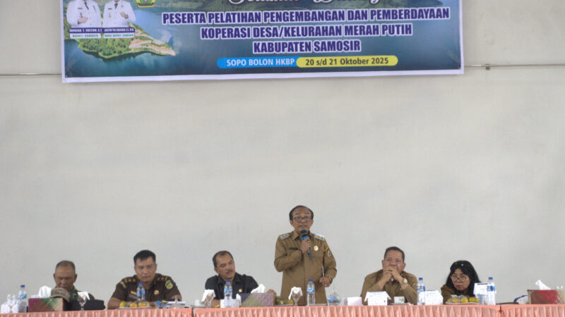 Pemkab Samosir Gelar Pelatihan Pengembangan dan Pemberdayaan Koperasi Merah Putih.