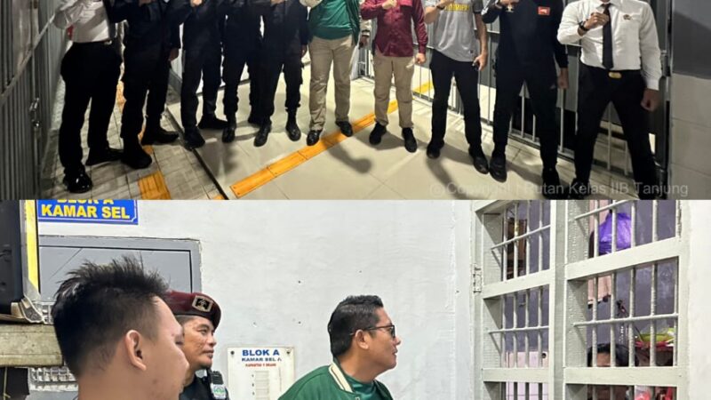 Lakukan Deteksi Dini di Malam Hari, Karutan Bersama Komandan Regu Malam dan Jajaran Lakukan Kontrol Keliling Area Blok Hunian dan Branggang