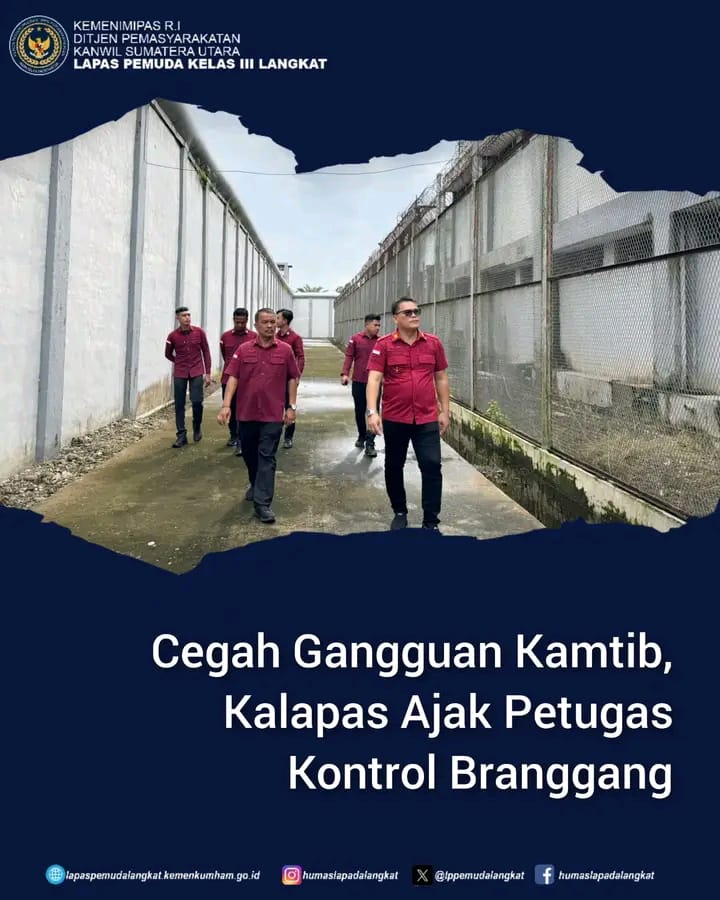 Kalapas Imbau Petugas Tingkatkan Patroli Branggang demi Mencegah Gangguan Keamanan dan Ketertiban.