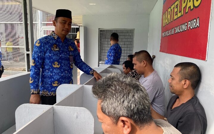 Komitmen Zero Halinar, Rutan Tanjung Pura Tingkatkan Layanan Wartelsuspas Warga Binaan