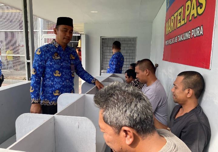 Komitmen Zero Halinar, Rutan Tanjung Pura Tingkatkan Layanan Wartelsuspas Warga Binaan