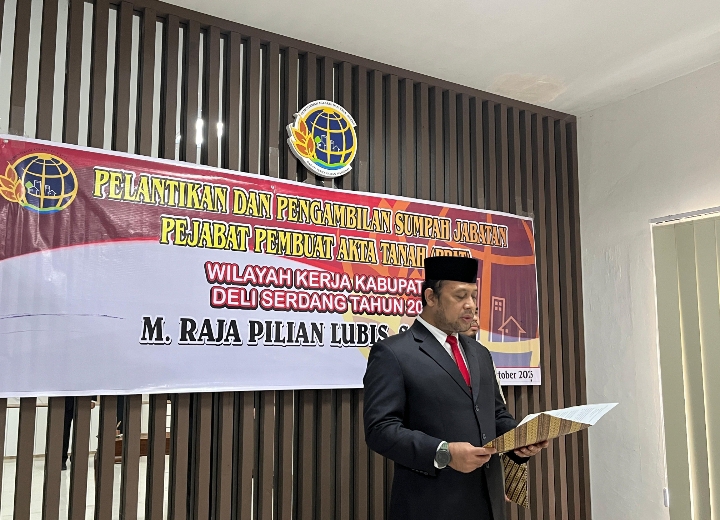 Kepala Kantor Pertanahan Deli Serdang Mahyu Danil Lantik PPAT Baru, Tekankan Profesionalisme dan Integritas