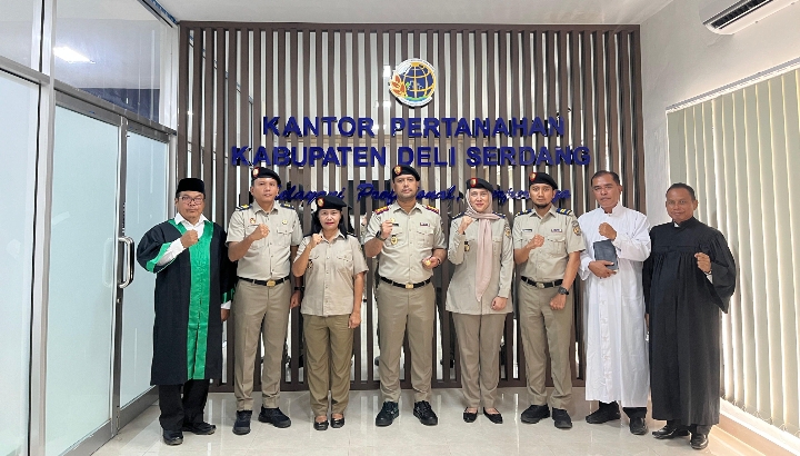 Kakan Pertanahan Deli Serdang Pimpin Pelantikan Panitia Ajudikasi PTSL 2025 di Deli Serdang