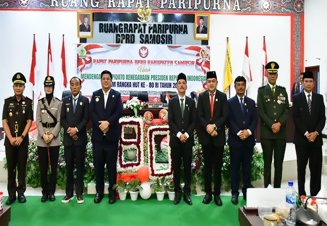 Bupati dan DPRD Samosir Ikuti Pidato Kenegaraan Presiden Prabowo Subianto Tahun 2025