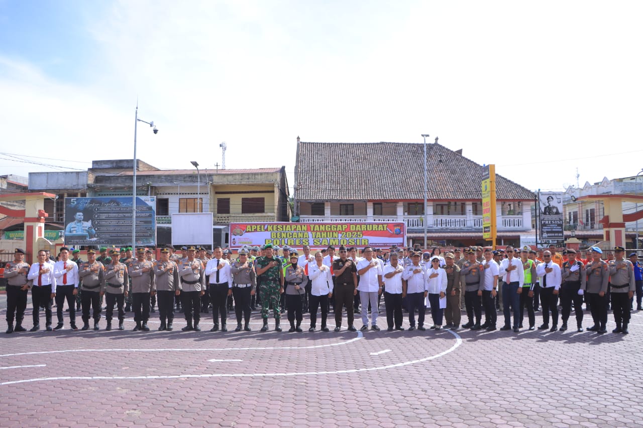Polres Samosir Siap Tanggap Darurat Bencana Hidrometeorologi Tahun 2025.