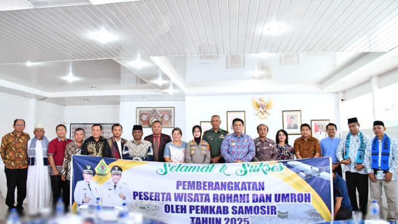 BUPATI SAMOSIR DAN WABUP BERANGKATKAN IBADAH ROHANI DAN UMROH TOKOH AGAMA KE YERUSALEM DAN MEKKAH.
