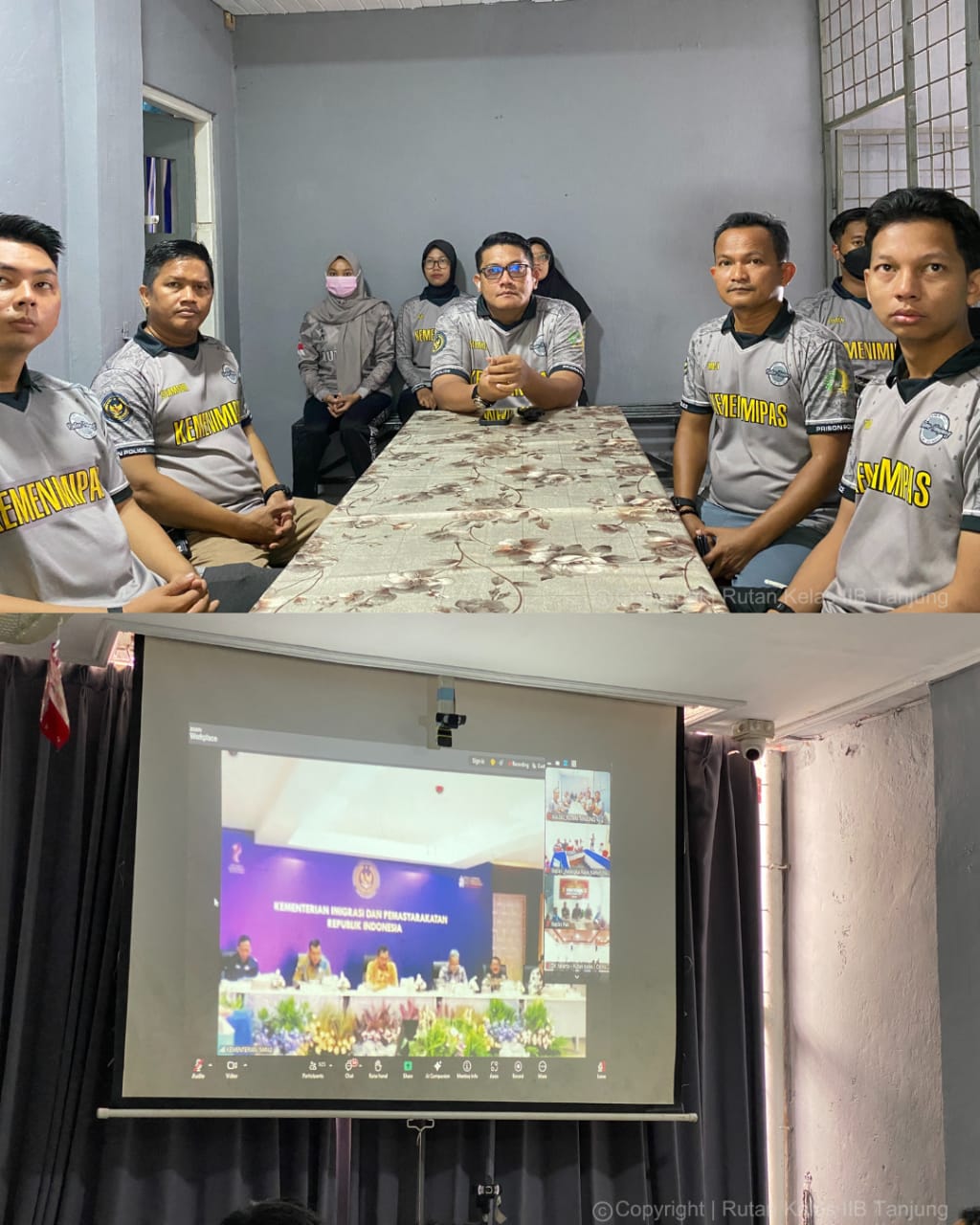 Karutan Tanjung dan Jajaran Ikuti Kick Off Peringatan Hari Bakti Kementerian Imigrasi dan Pemasyarakatan Ke- 1 Tahun 2025 Melalui Virtual