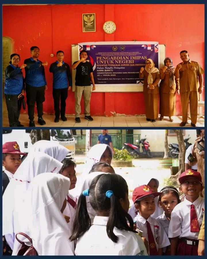 Pengabdian Imipas untuk Negeri, Rutan Pangkalan Brandan Gelar Bakti Sosial Perbaikan Fasilitas Umum