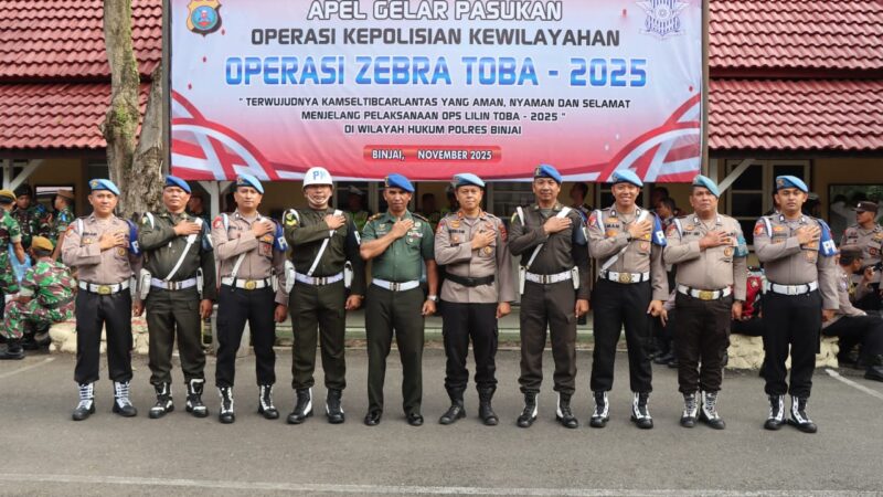 Polres Binjai Laksanakan Operasi Zebra Toba Tahun 2025