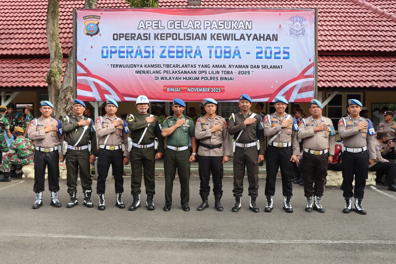 Polres Binjai Laksanakan Operasi Zebra Toba Tahun 2025