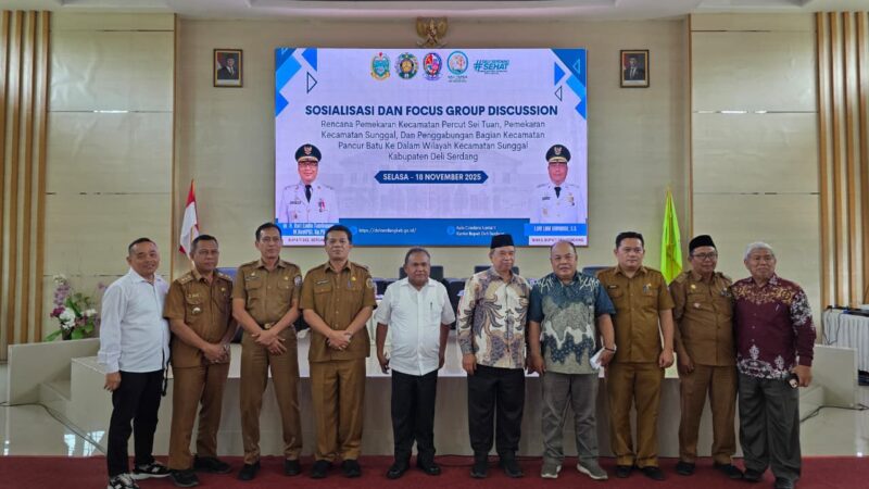 Kantah Deli Serdang Hadir dalam FGD, Bahas Penataan Ulang Wilayah Kecamatan