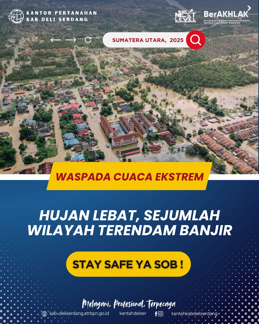 Kantor Pertanahan Deli Serdang Sampaikan Belasungkawa & Imbau Urus Sertipikat Hilang