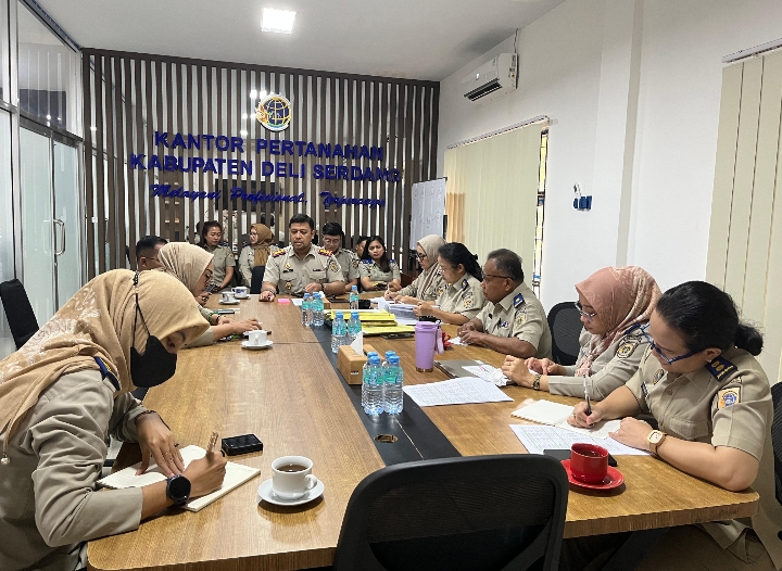 Kantor Pertanahan Deli Serdang Perkuat Kinerja Lewat Rapat Evaluasi Program Strategis Nasional