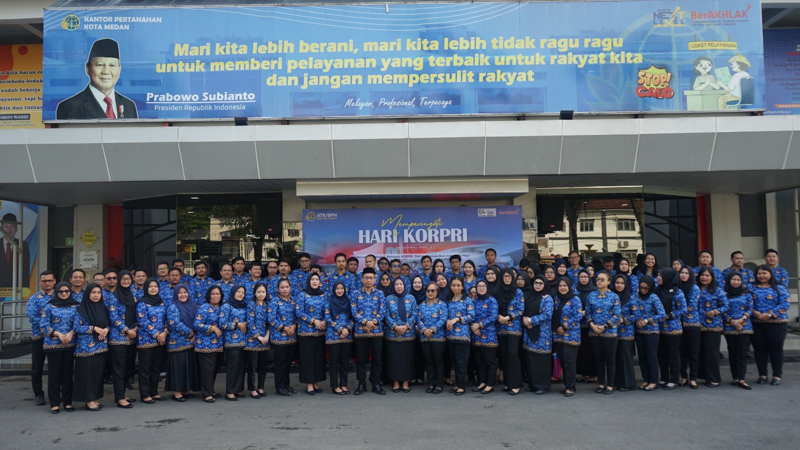 Kantor Pertanahan Kota Medan Laksanakan Upacara Hari Korpri ke 54