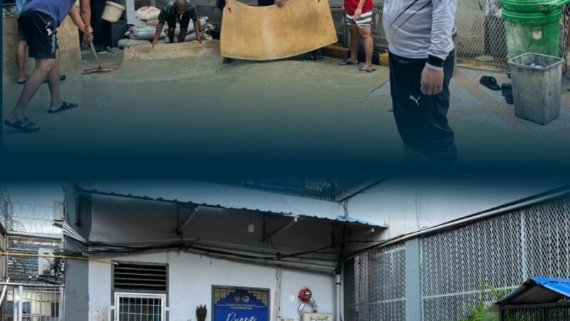 Banjir Mulai Surut, Rutan Kelas IIB Tanjung Pura Lakukan Pemulihan Lingkungan