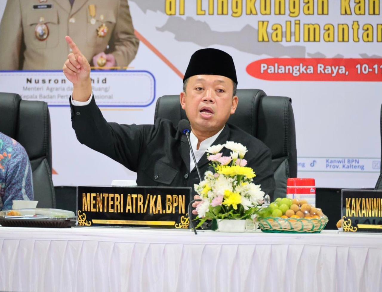 Pembinaan di Kanwil BPN Provinsi Kalteng, Menteri Nusron Minta Pelayanan Pertanahan Adaptif, Cepat, dan Bersih