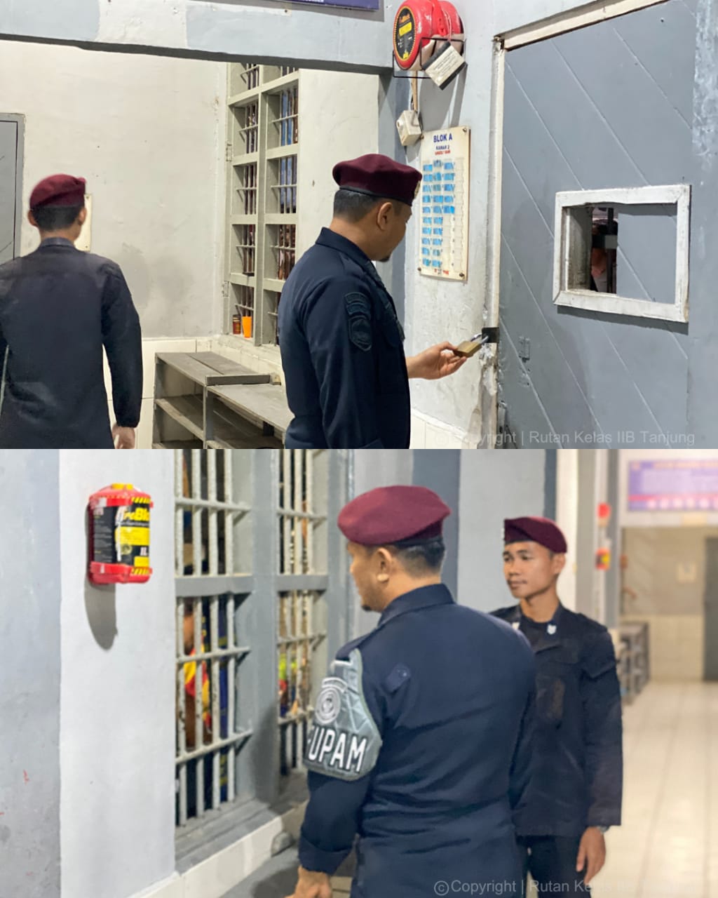 Regu Jaga Rutan Tanjung Rutin Lakukan Kontrol Keliling untuk Memastikan Kondisi Tetap Aman dan Kondusif