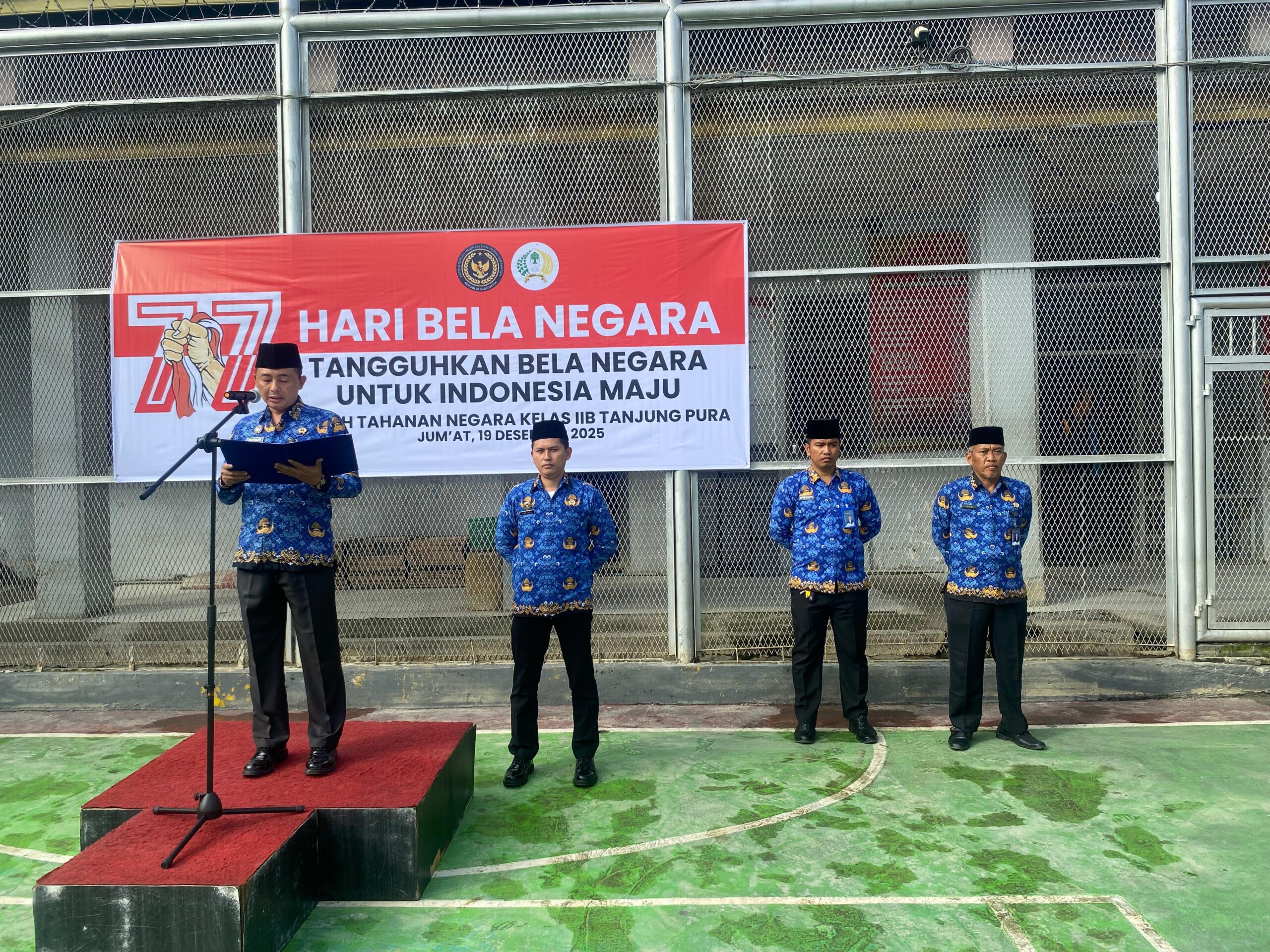 Rutan Tanjung Pura Gelar Upacara Peringatan Hari Bela Negara Ke-77