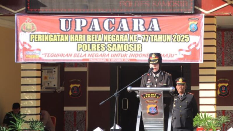 Kapolres Samosir : Bela Negara Harus Diwujudkan dalam Tindakan Nyata.
