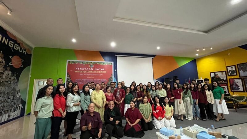 Perayaan Natal Kantor Pertanahan Kota Medan Berlangsung Khidmat dan Penuh Kebersamaan