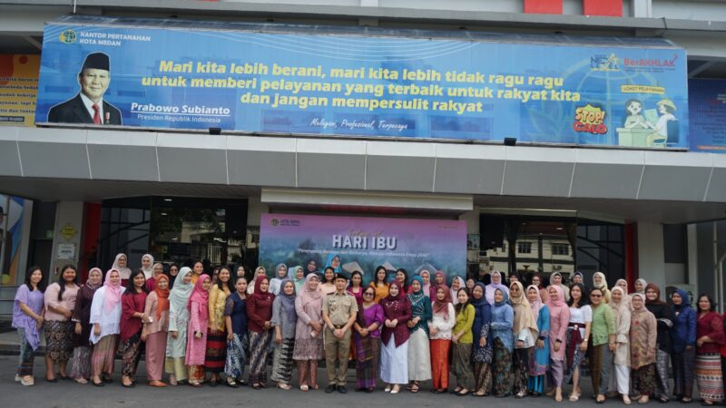 Peringati Hari Ibu, Kantor Pertanahan Kota Medan Tegaskan Komitmen Kesetaraan dan Pelayanan Inklusif