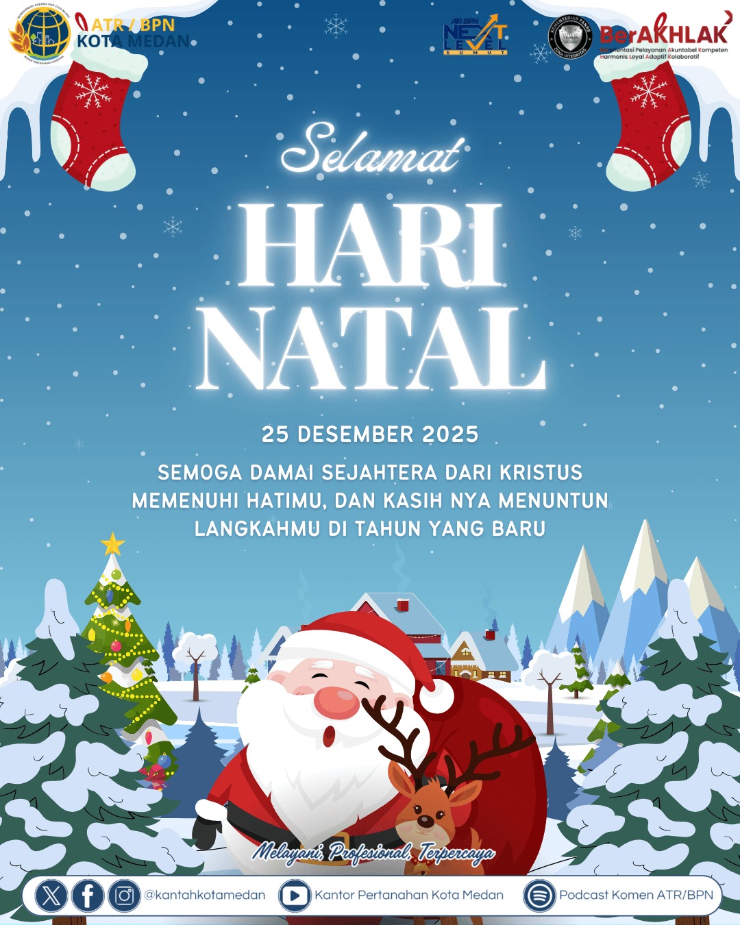 Sambut Natal 2025, Kantah Kota Medan Tekankan Nilai Kasih dan Pelayanan Publik