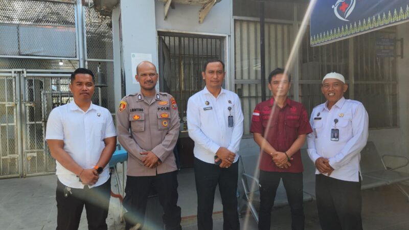 Perkuat Keamanan Nataru, Rutan Tanjung Pura Terima Bantuan Pengamanan dari Polsek Tanjung Pura