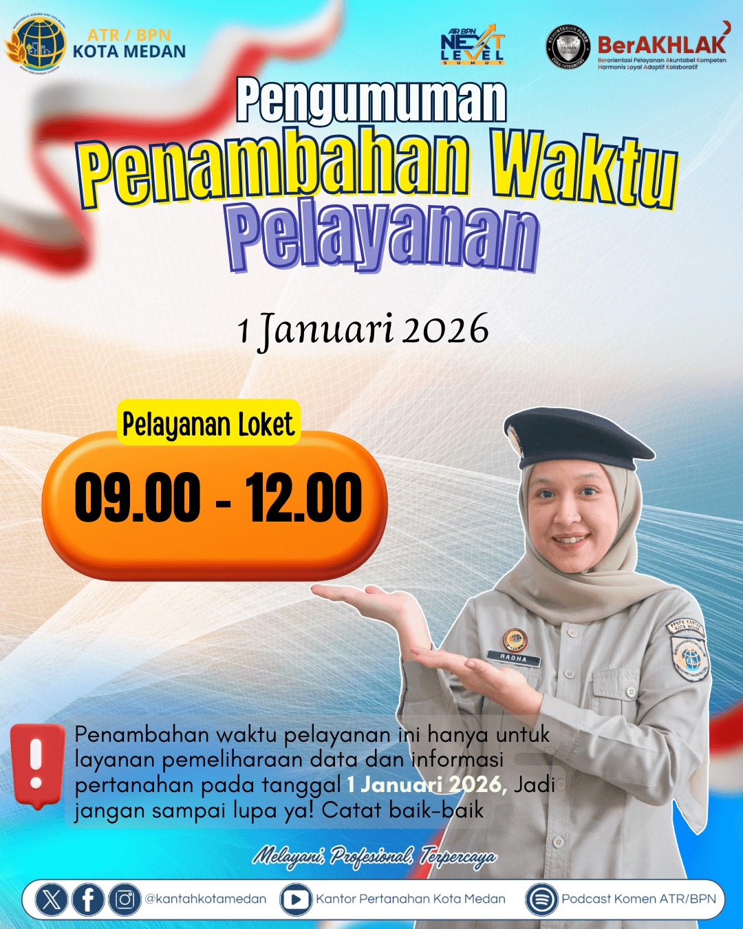 Kantor Pertanahan Kota Medan Tetap Buka pada 1 Januari 2026, Layani Pemeliharaan Data dan Informasi Pertanahan