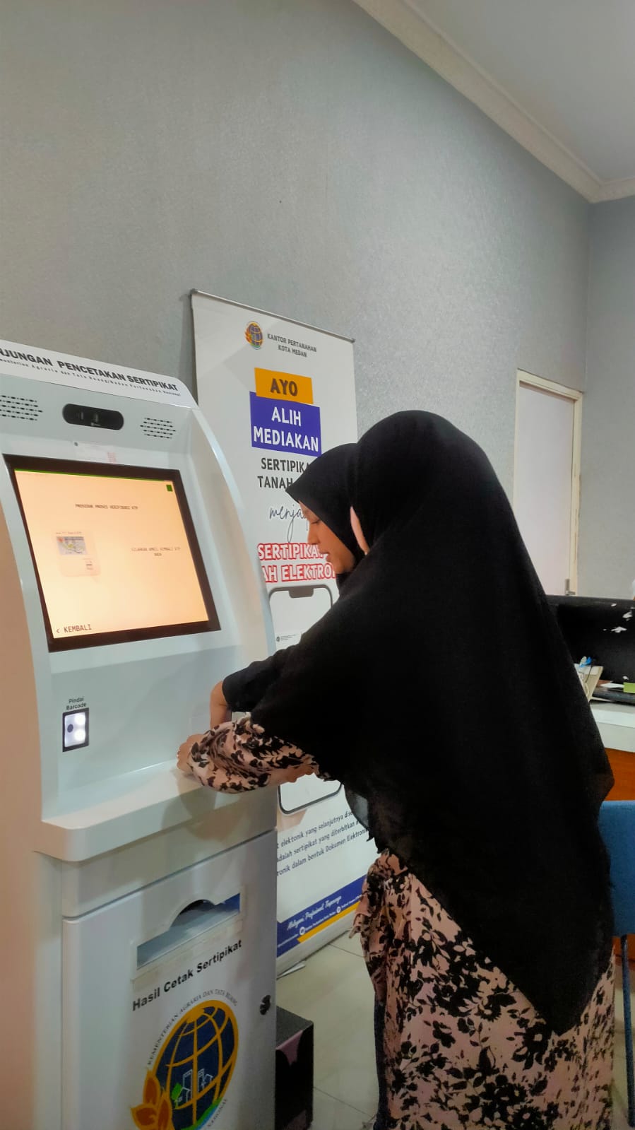 Cetak Sertipikat Mandiri, Kantor Pertanahan Kota Medan Hadirkan Anjungan Sertipikat