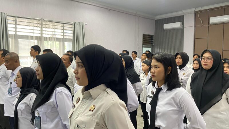 Perkuat Koordinasi dan Konsolidasi, Rutan Tanjung Pura Ikuti Apel Bersama Secara Virtual