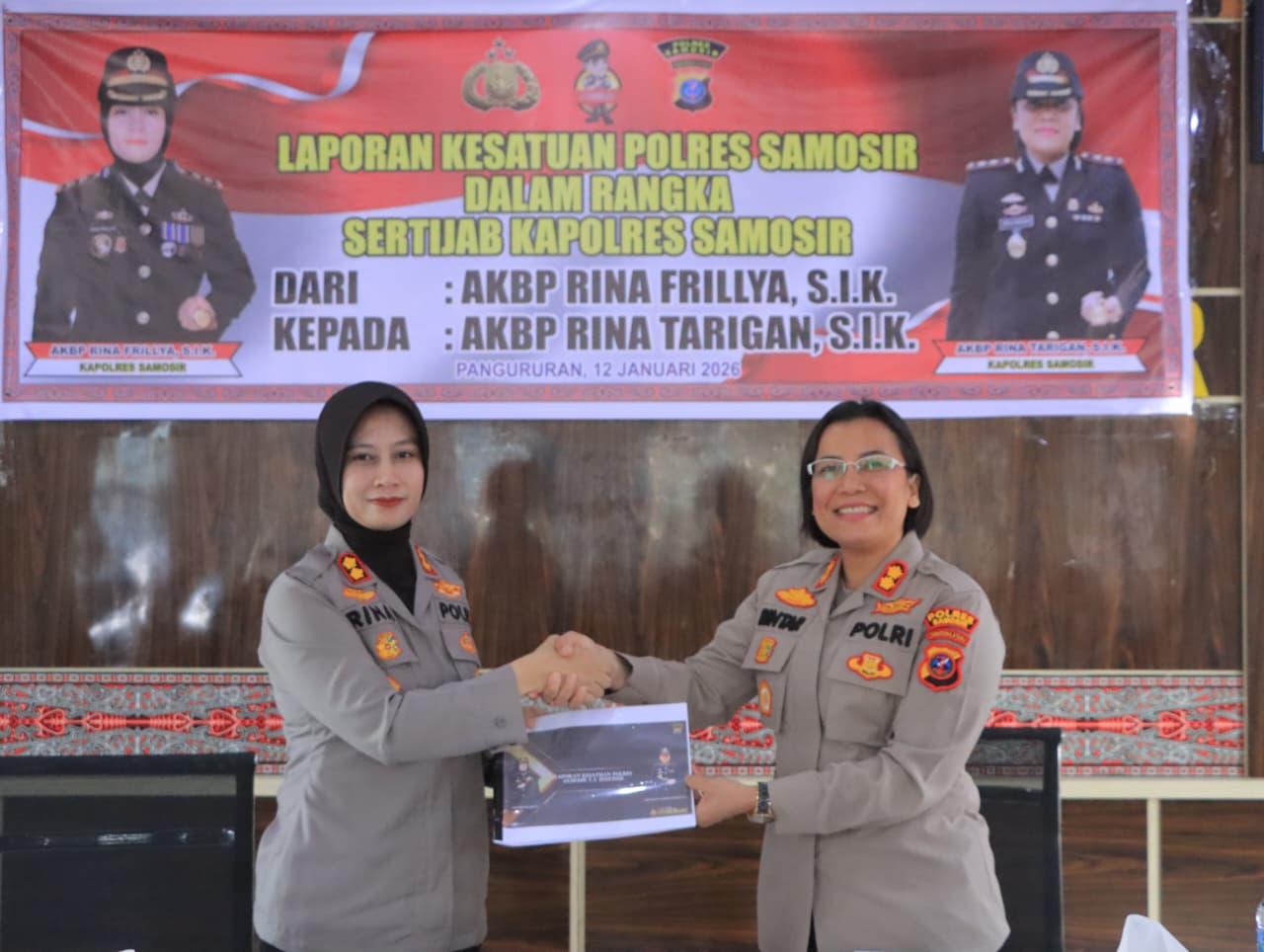 Apel Farewell and Welcome Parade Tandai Pergantian Kapolres Samosir.