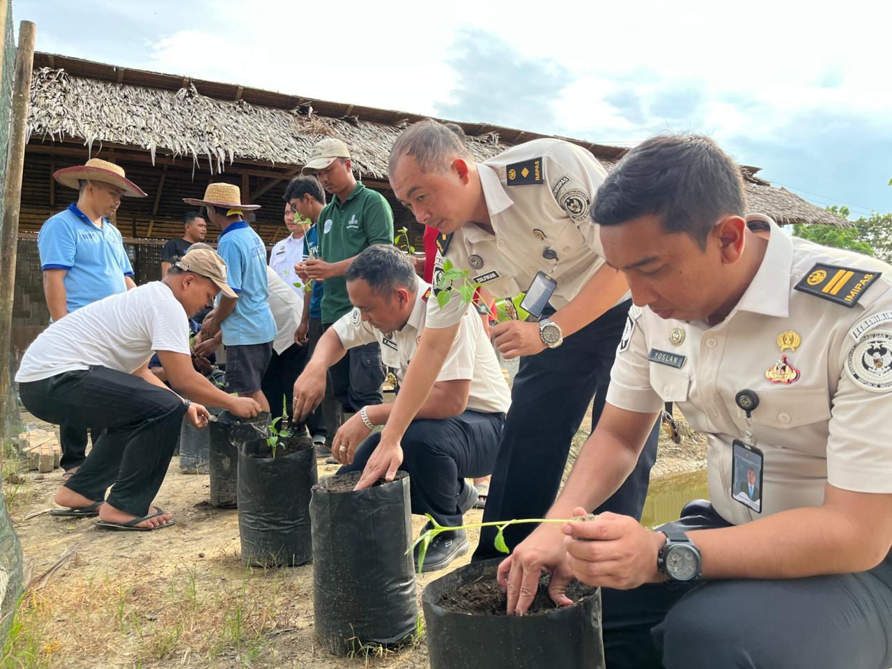 Wujudkan Ketahanan Pangan, Rutan Tanjung Pura Beserta Peserta Magang Batch III Menanam Tanaman Cabai
