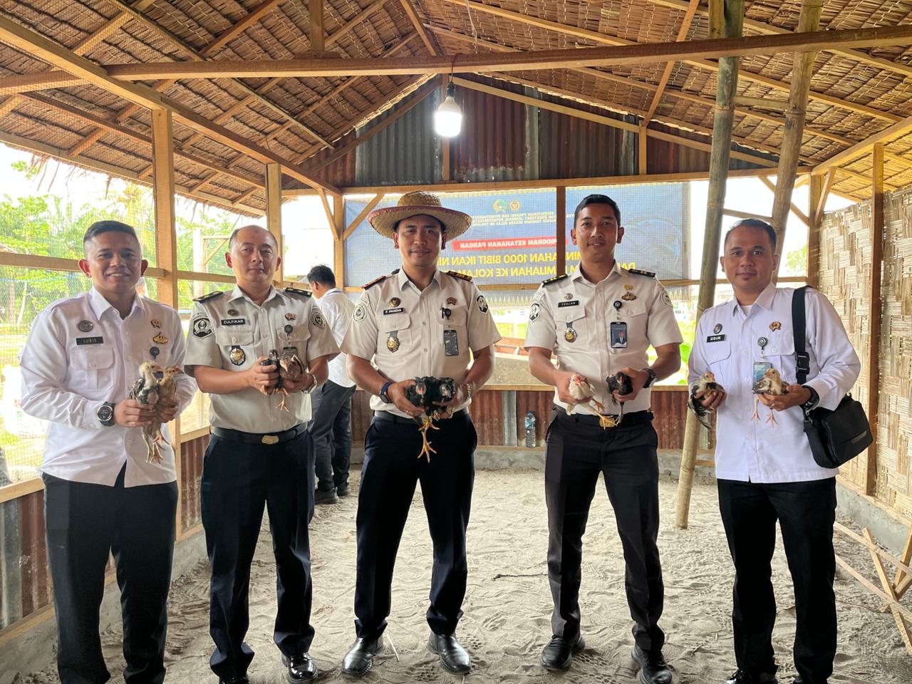 Dukung Ketahanan Pangan Nasional, Karutan Tanjung Pura Tebar Benih Ayam dan Tinjau Tanaman di Landang
