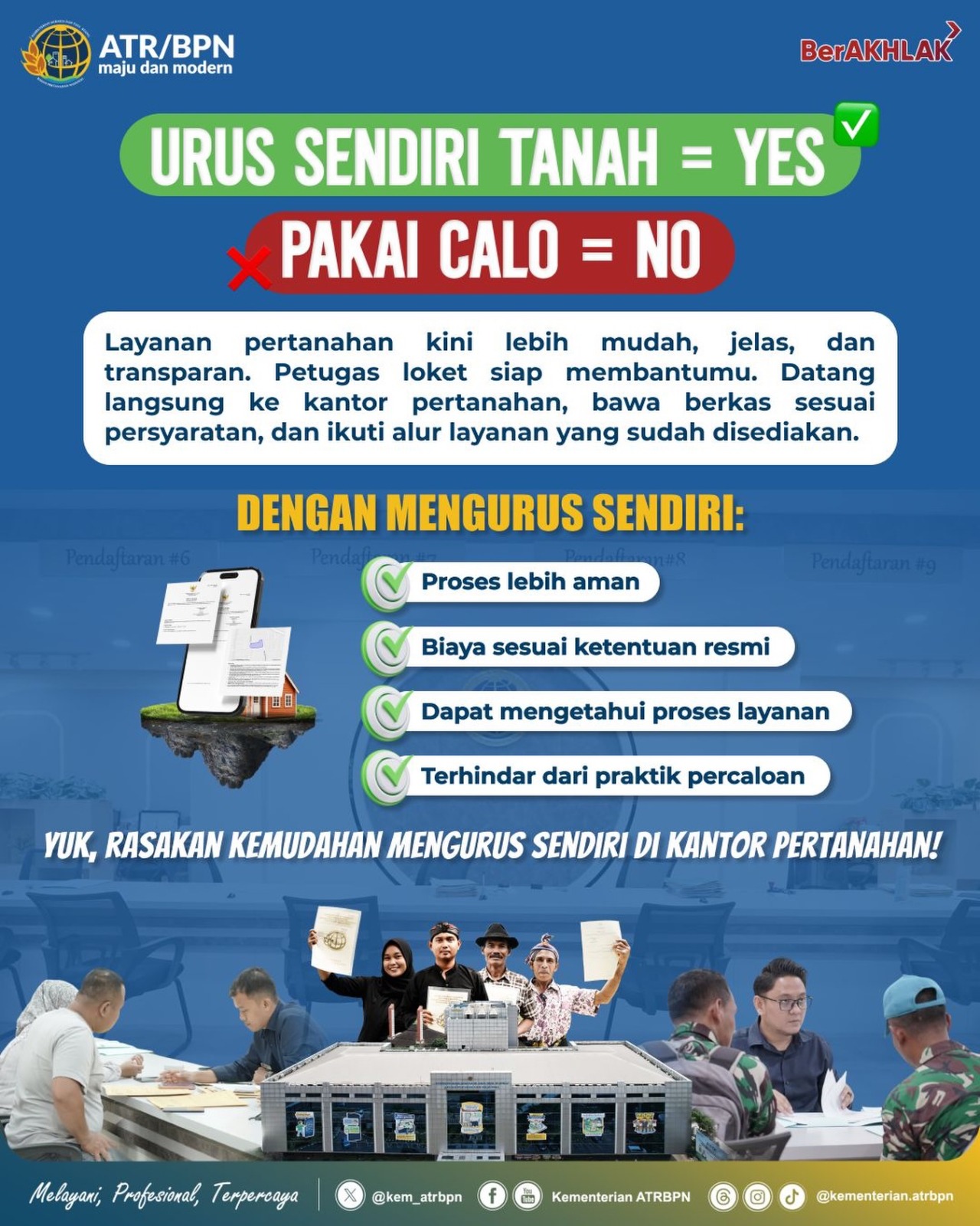 Urus Pertanahan Tanpa Calo, Kantor Pertanahan Kota Medan Hadirkan Layanan Transparan